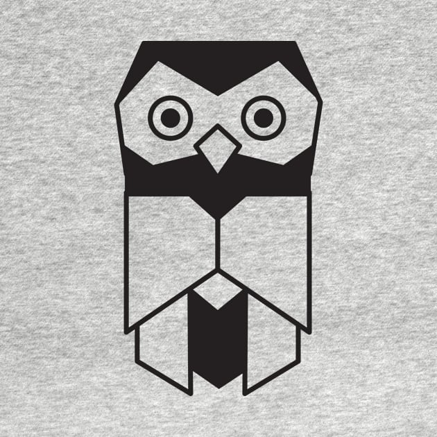 Geometric flat style owl design by Rohan Dahotre